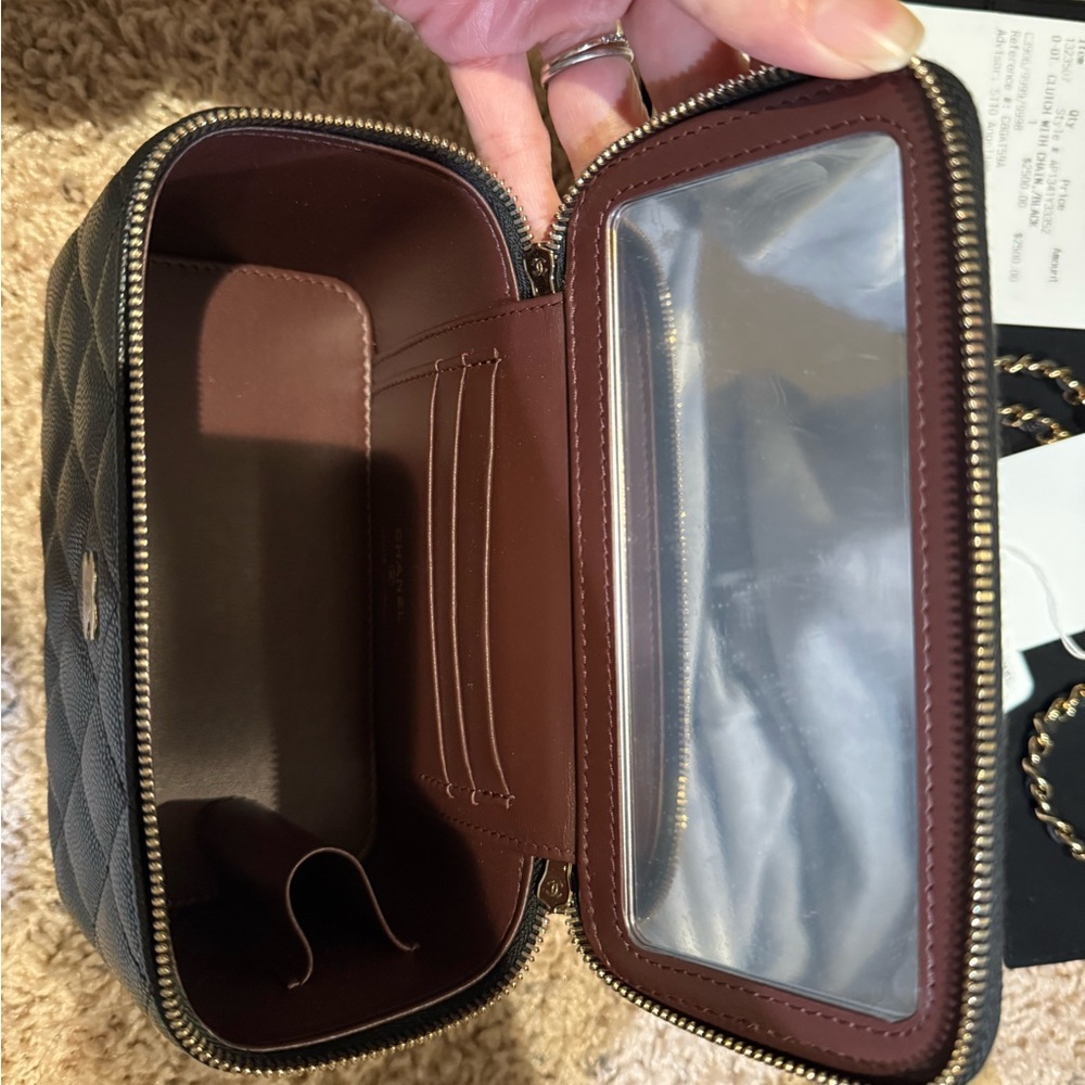Chanel Black Quilted Vanity with Gold Chain - Picture 2 of 10